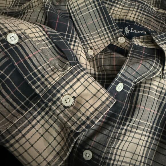 Ralph Lauren Blake button down plaid shirt long sleeve 100% cotton men’s XXL - Picture 6 of 8